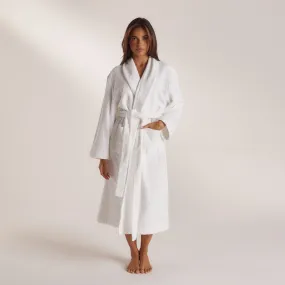 Towelling Dressing Gown - White