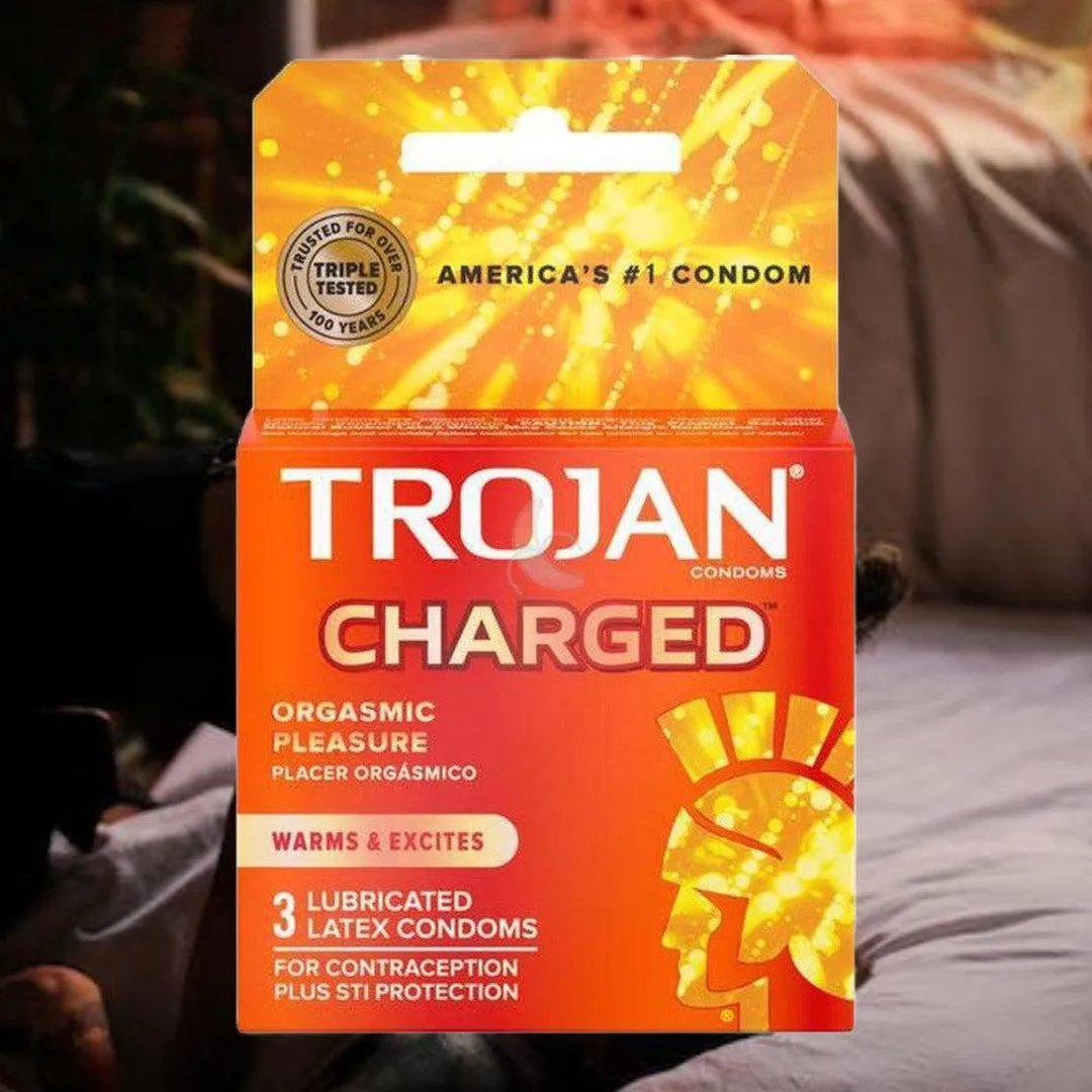 Trojan Charged Deep-Ribbed Condoms