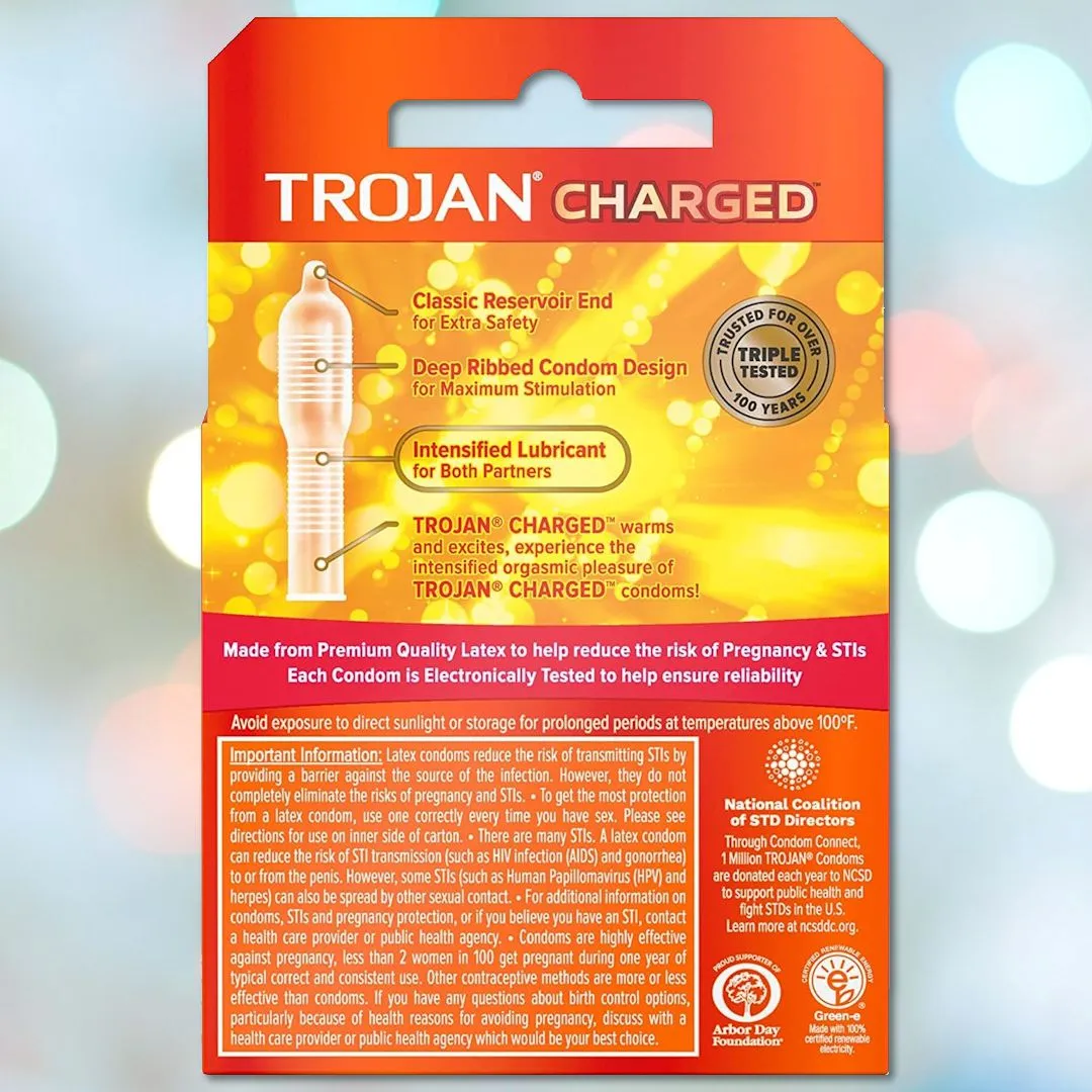 Trojan Charged Deep-Ribbed Condoms