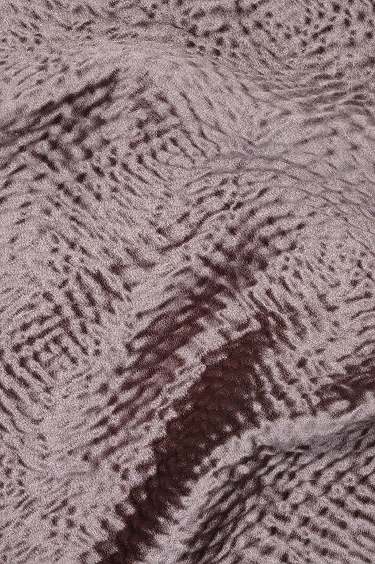 Twilight Mauve Silk Hammered Satin Jacquard Fabric