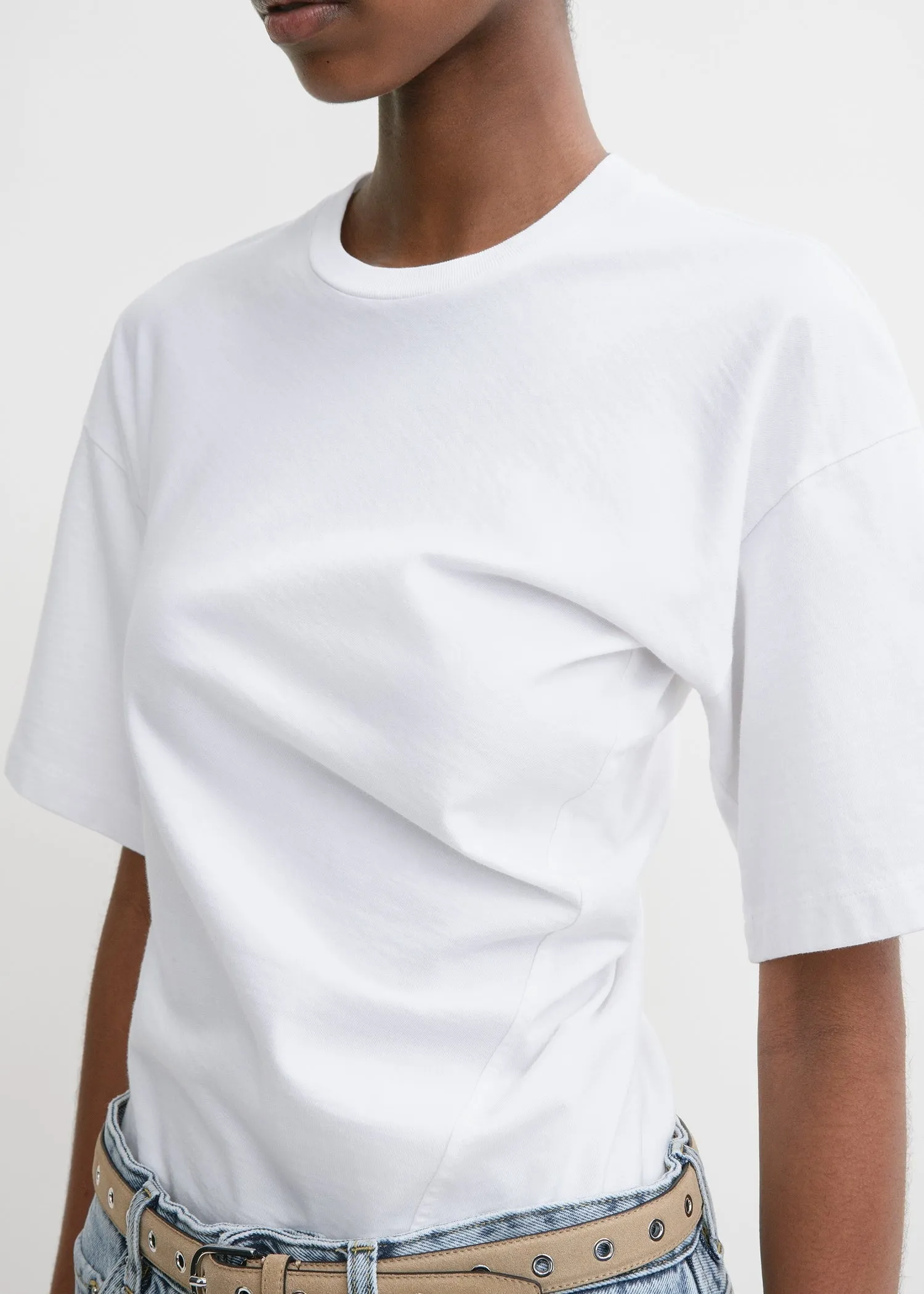 Twisted jersey tee off-white