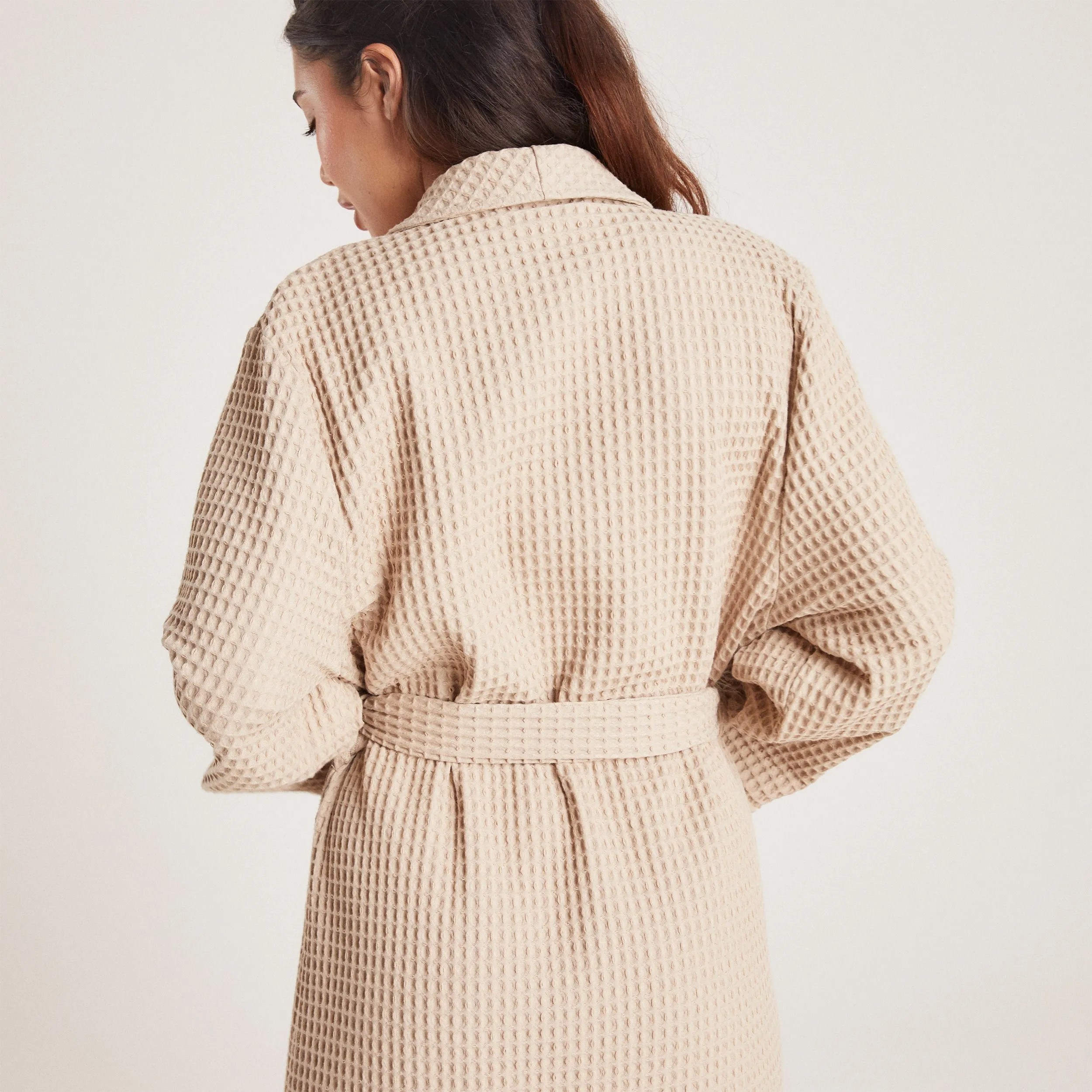 Waffle Dressing Gown - Mink