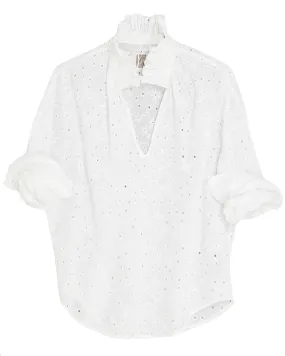 White Eyelet Penelope Cabo Top