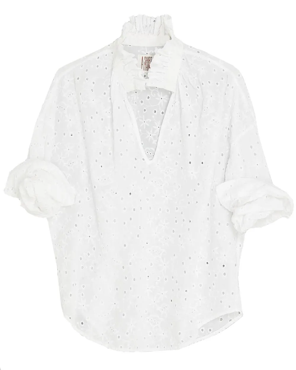 White Eyelet Penelope Cabo Top