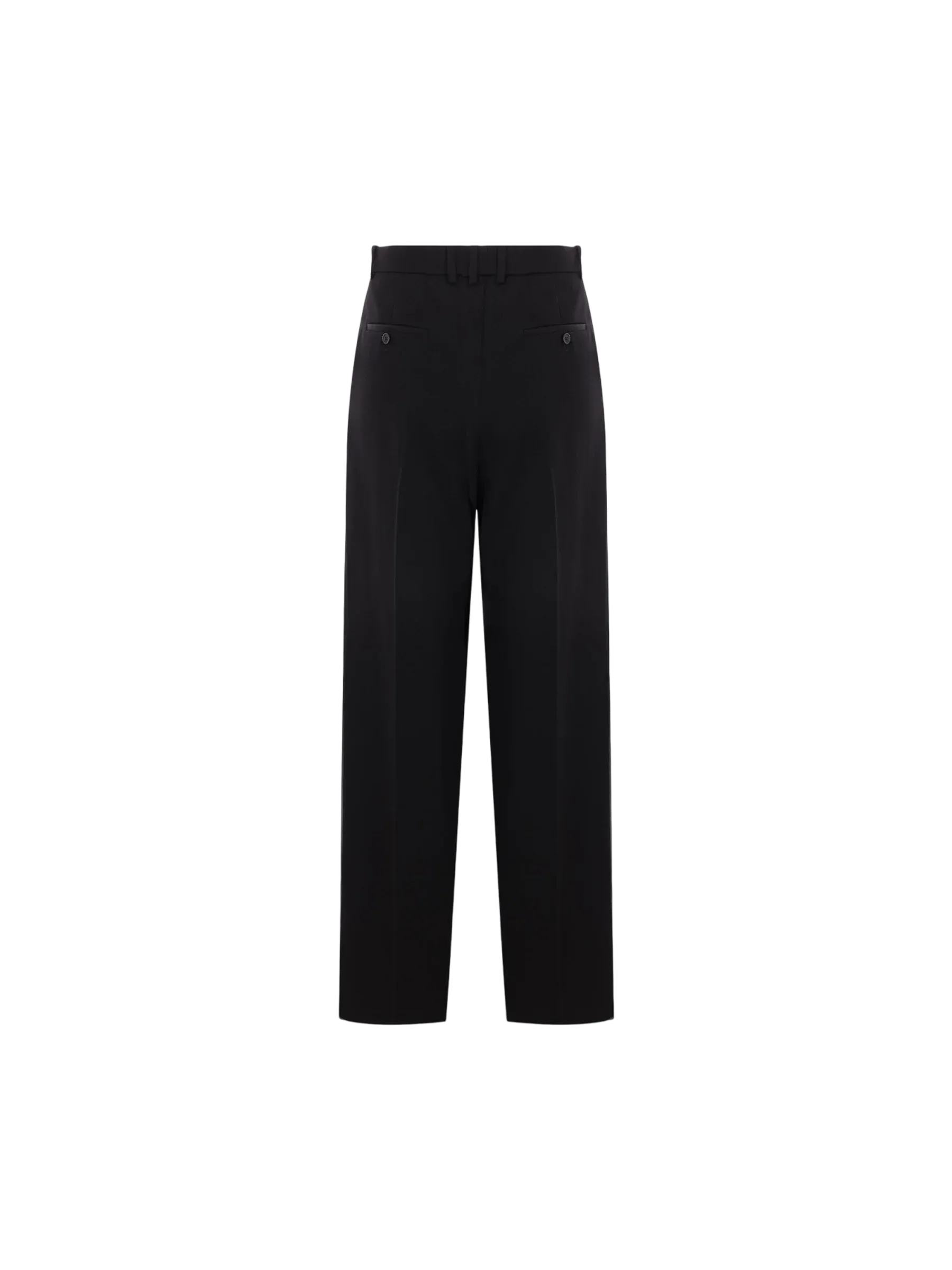 Wide-Leg Grain De Poudre Trousers