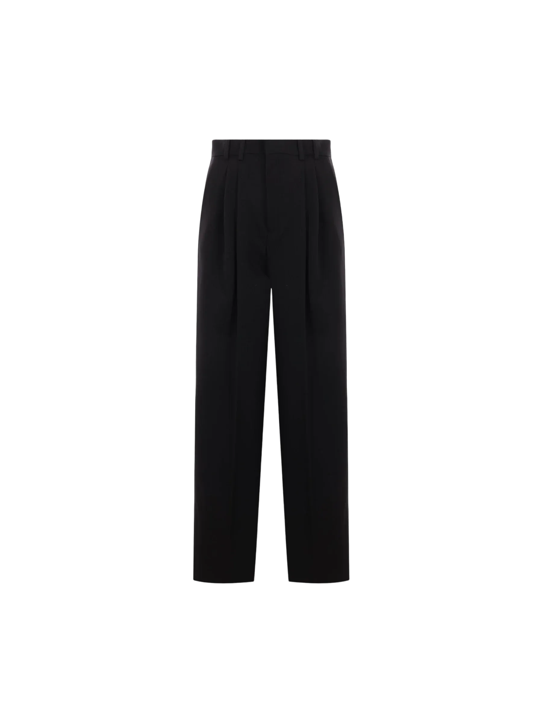 Wide-Leg Grain De Poudre Trousers