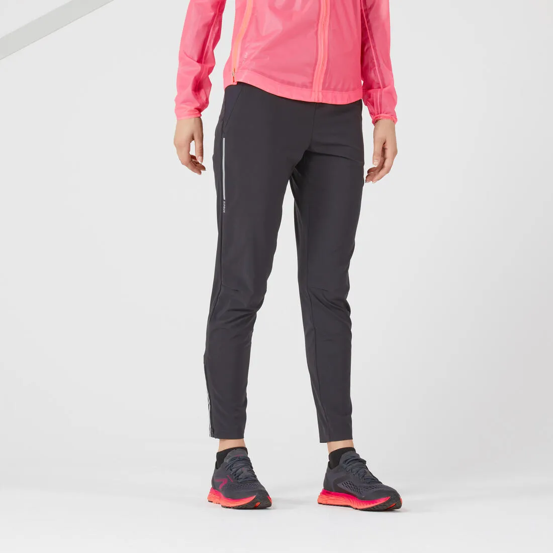 Women's Running Trousers Fitted - Kiprun Light Black