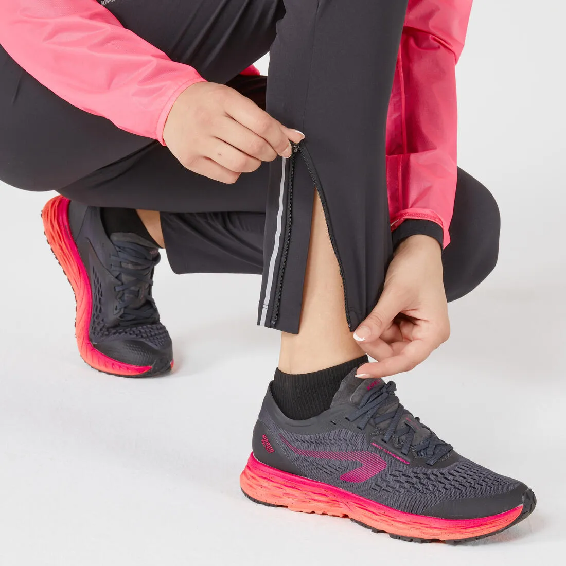 Women's Running Trousers Fitted - Kiprun Light Black